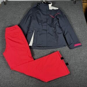 Spyder Ski Jacket Pants Women's Small Pink Grey Snowboard $475 MSRP